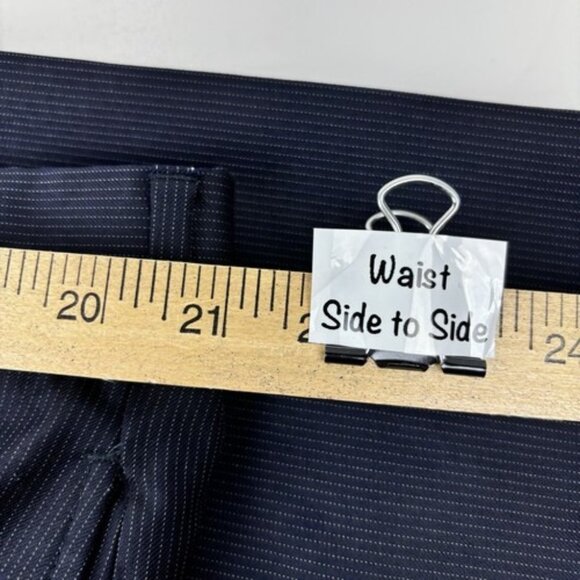 Southwick Suit Mens Size 50 R Jacket 42 X 28 Pants 2 Pr Wool Navy Blue Pinstripe - Picture 16 of 16